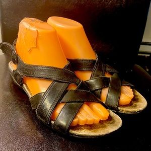 Merrell Bassoon J46246 Womens Black Leather Ankle Strap Sandals Size 6